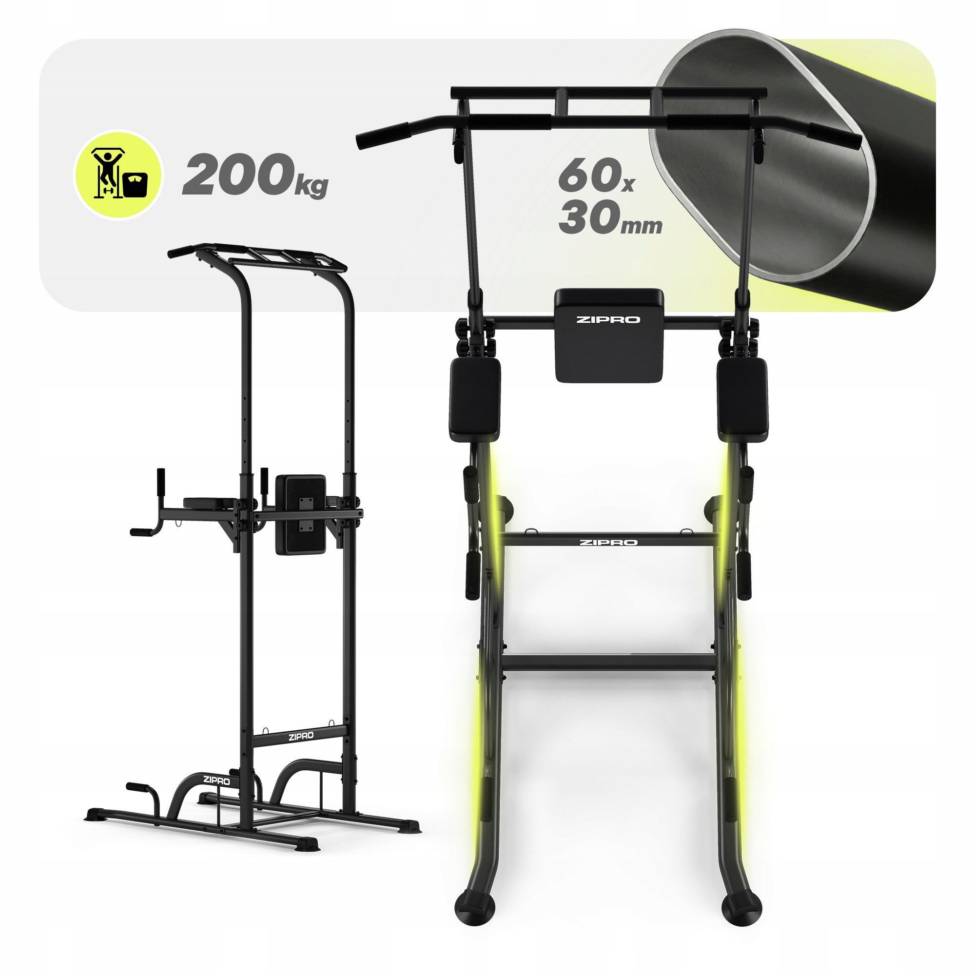 Exercise Handrails Dip Pull-Up Bar Adjustable Multifunctional Zipro Model Uplift