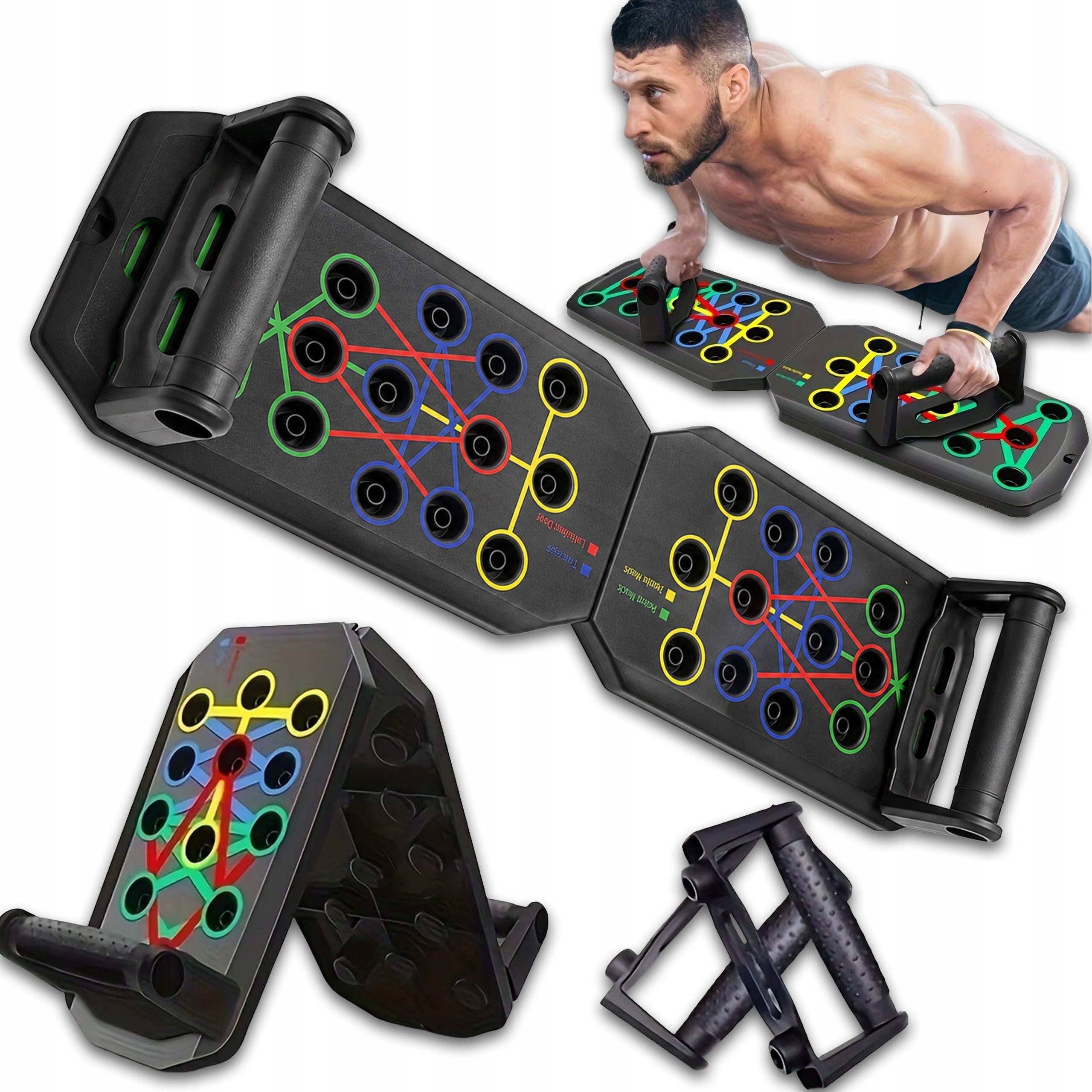 Exercise Pump Board Push Up Board Holders Solid Multi-Functional