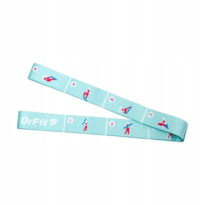 Exercise Rubber Resistance Bands Resistance Tape with Yoga Illustrations DrFit Packaging status original