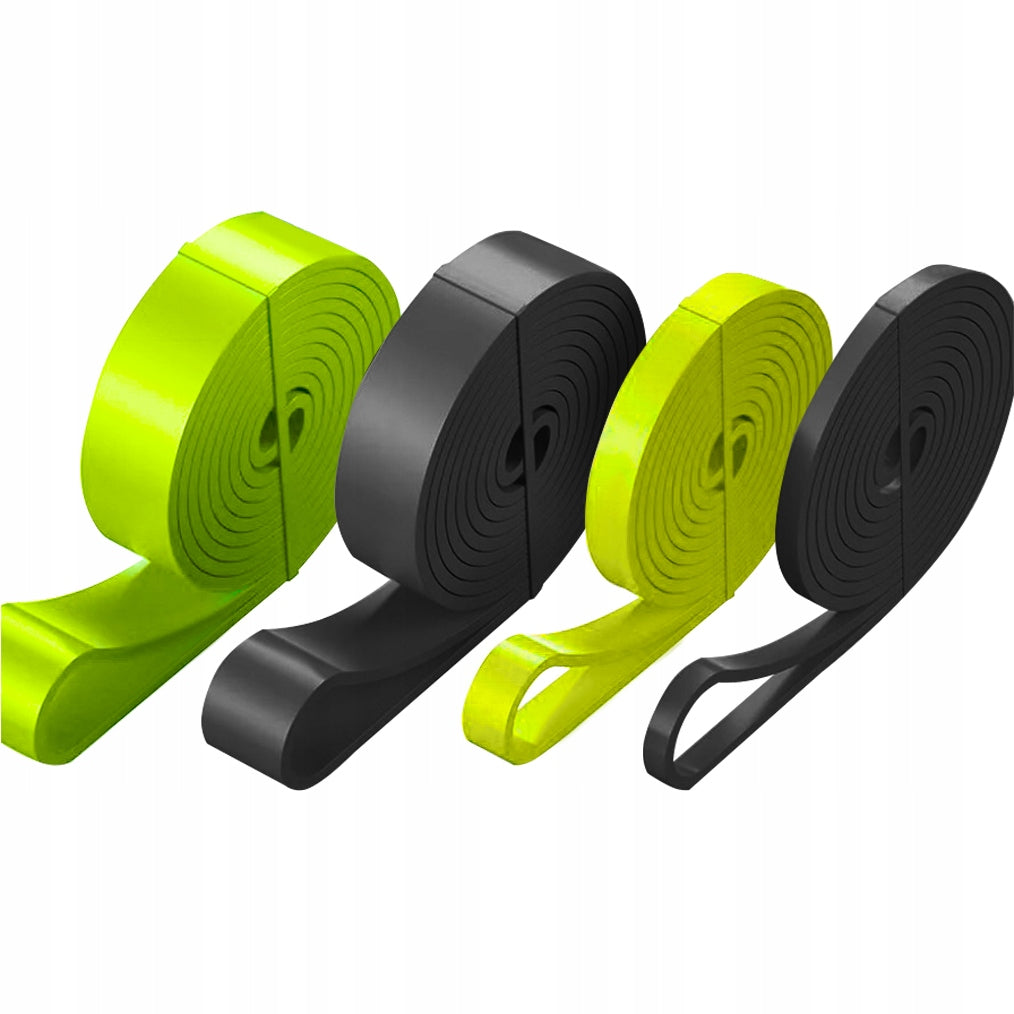 Exercise Rubber Resistance Fitness Set Rubber Band 4 Tapes Thick 4mm HQ Hook Width 32 mm