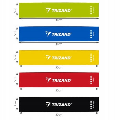 Exercise Rubbers 5pcs Trizand Exercise Rubber Set Resistance Bands EAN (GTIN) 5904576552817