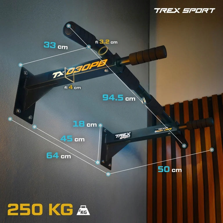 Exercise Wall Pull-Up Bar Bag Holder 250kg Trex Sport For for pull-ups
