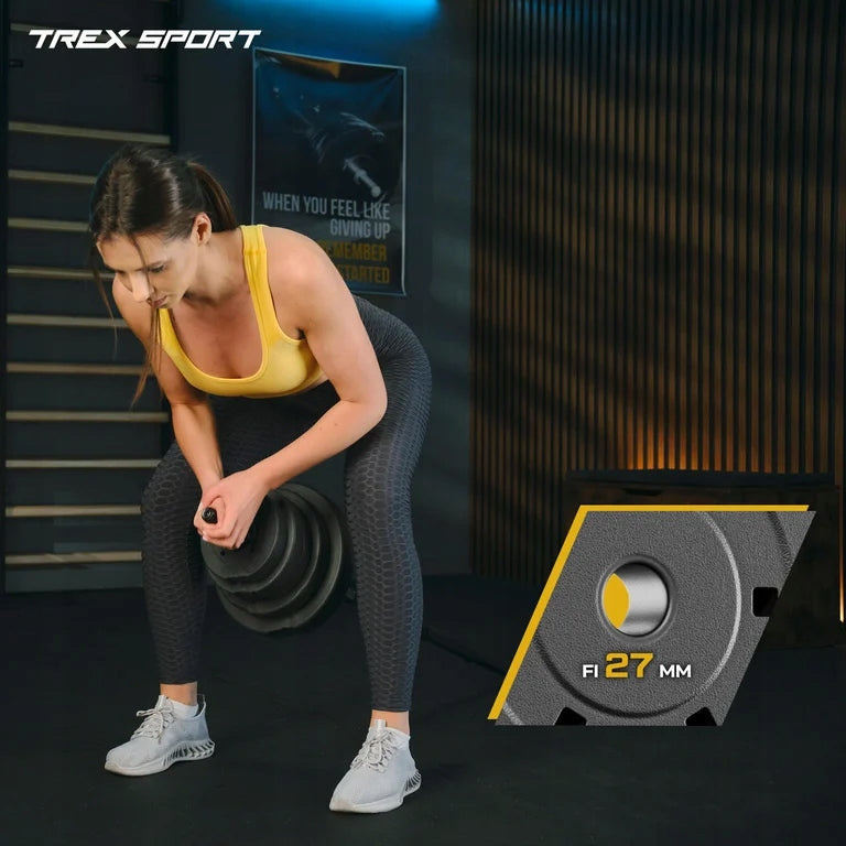 Exercise barbell set bituminous loads griffin 22kg Trex Sport Manufacturer code TX-022SE