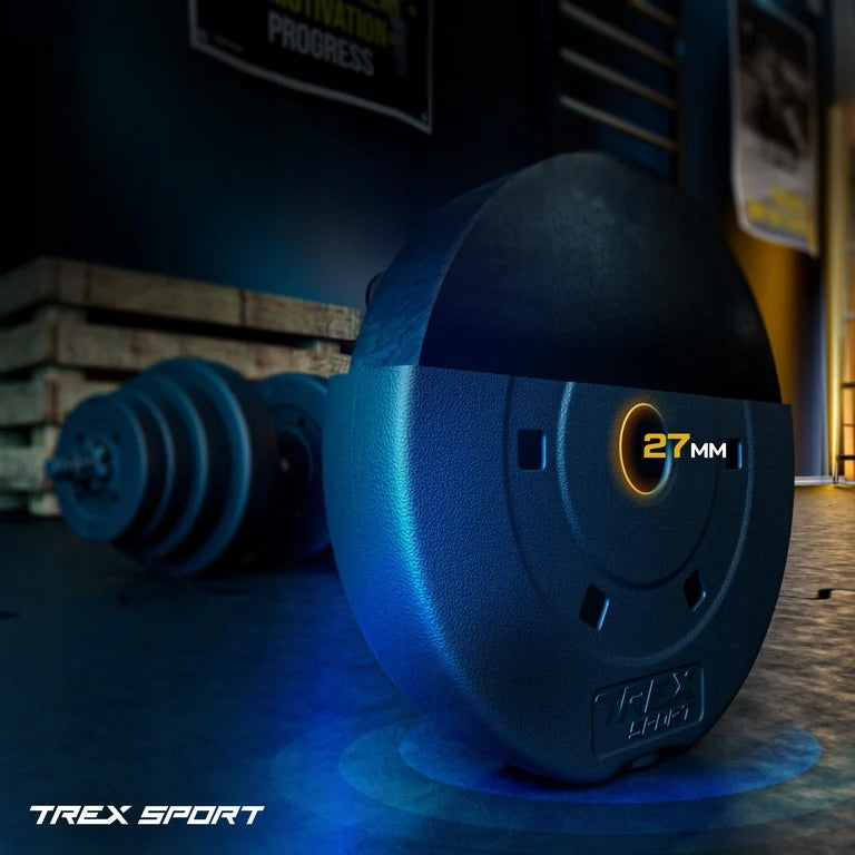 Exercise barbell set bituminous loads griffin 22kg Trex Sport Model TX-022SE