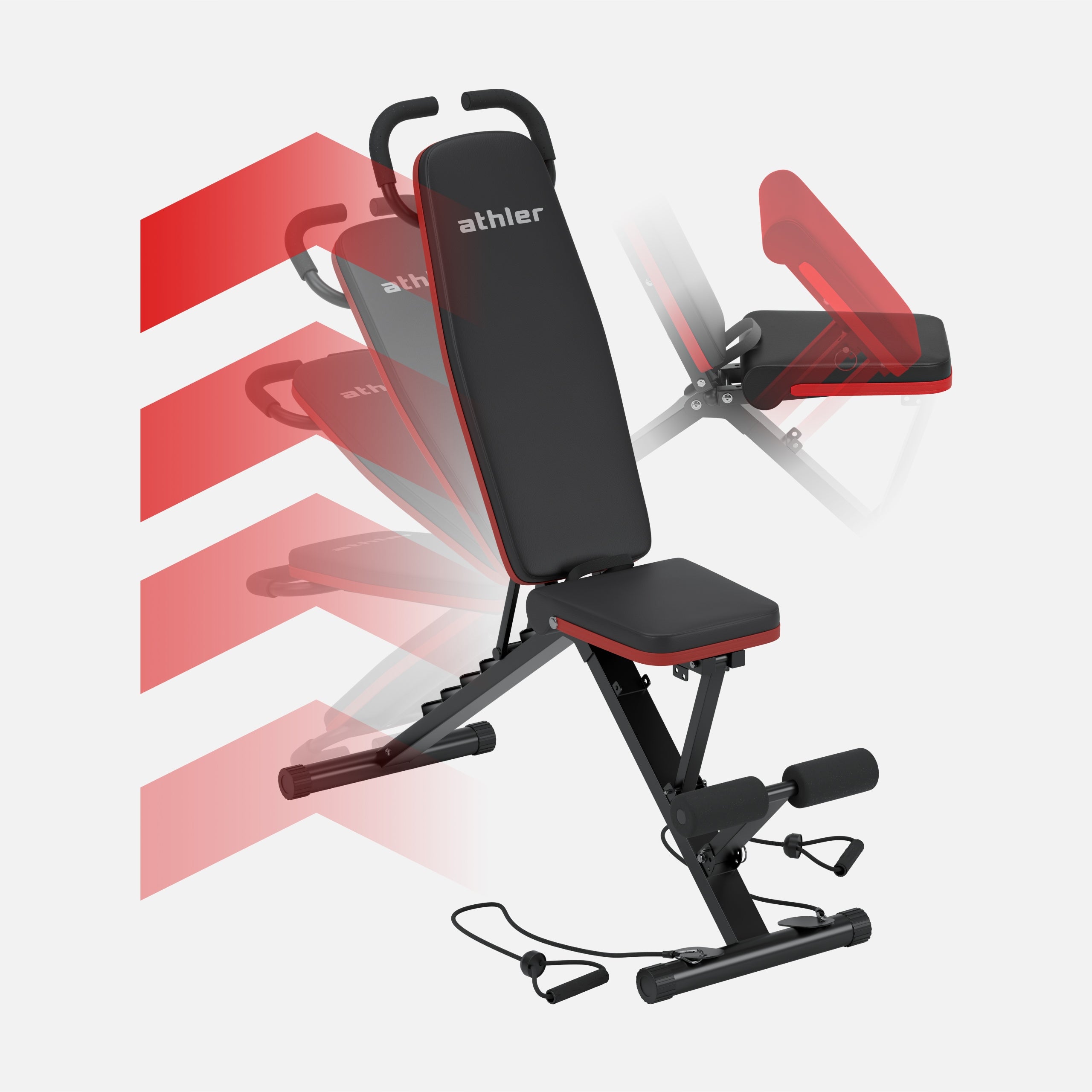 Exercise bench ATHLER Roman bench adjustable prayer book 150kg For for biceps muscle for crunches for back for chest muscles for triceps muscle multifunctional