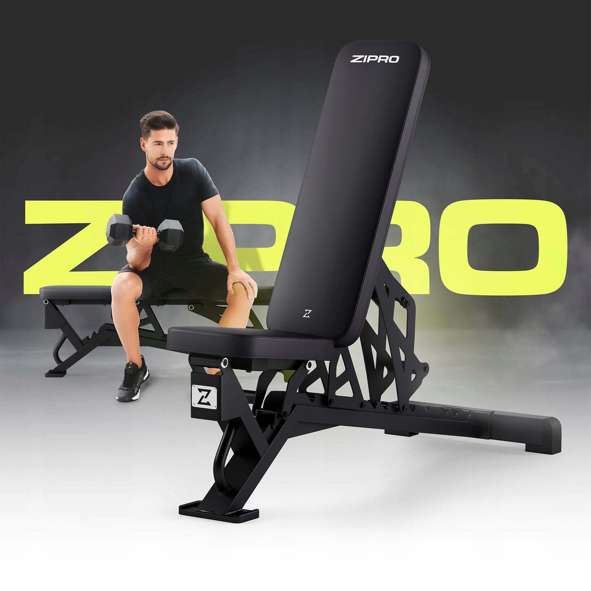 Exercise bench Training Adjustable Foldable Straight Inclined Zipro Manufacturer code 13181925