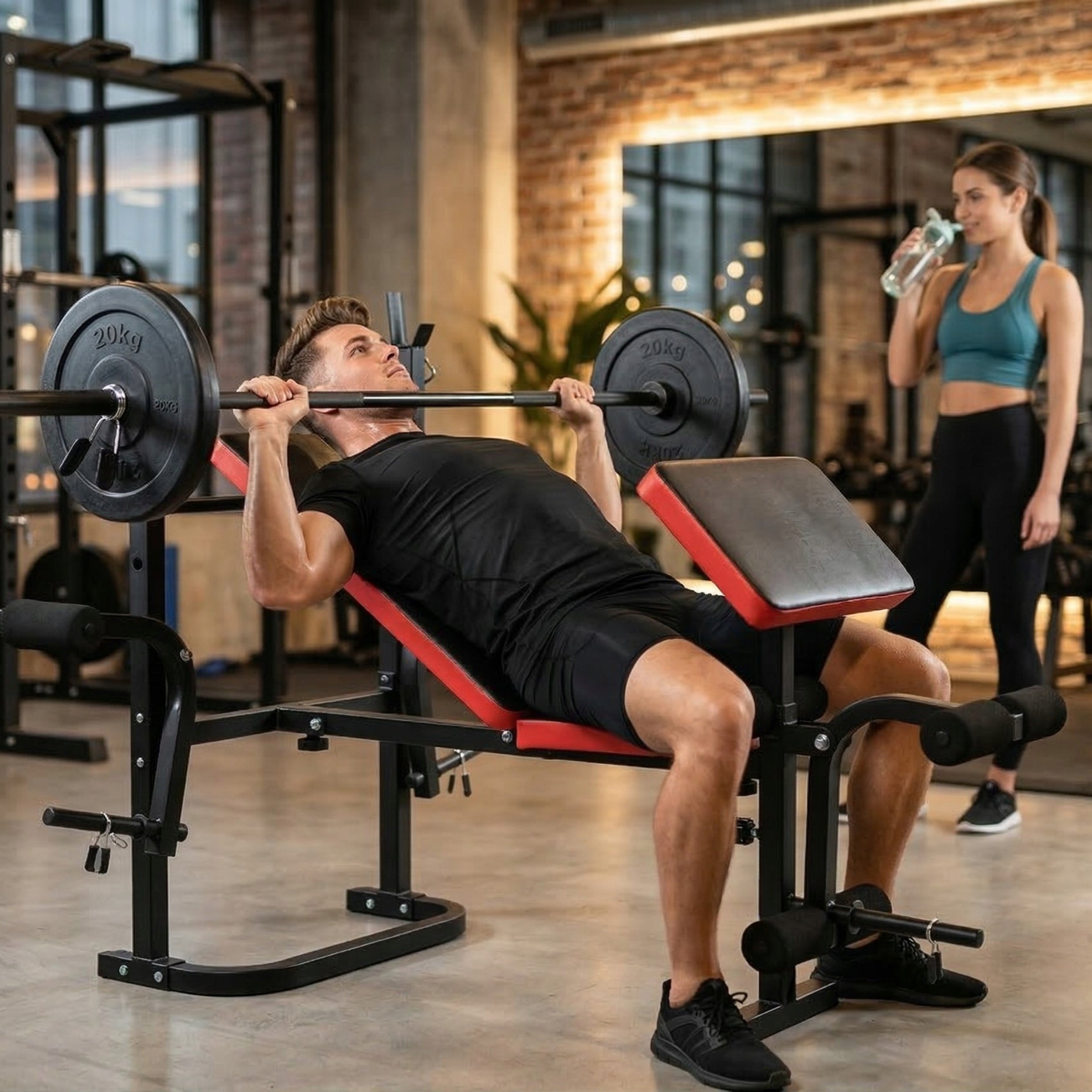 Exercise bench adjustable barbell racks with prayer book FUNFIT Manufacturer code 4807