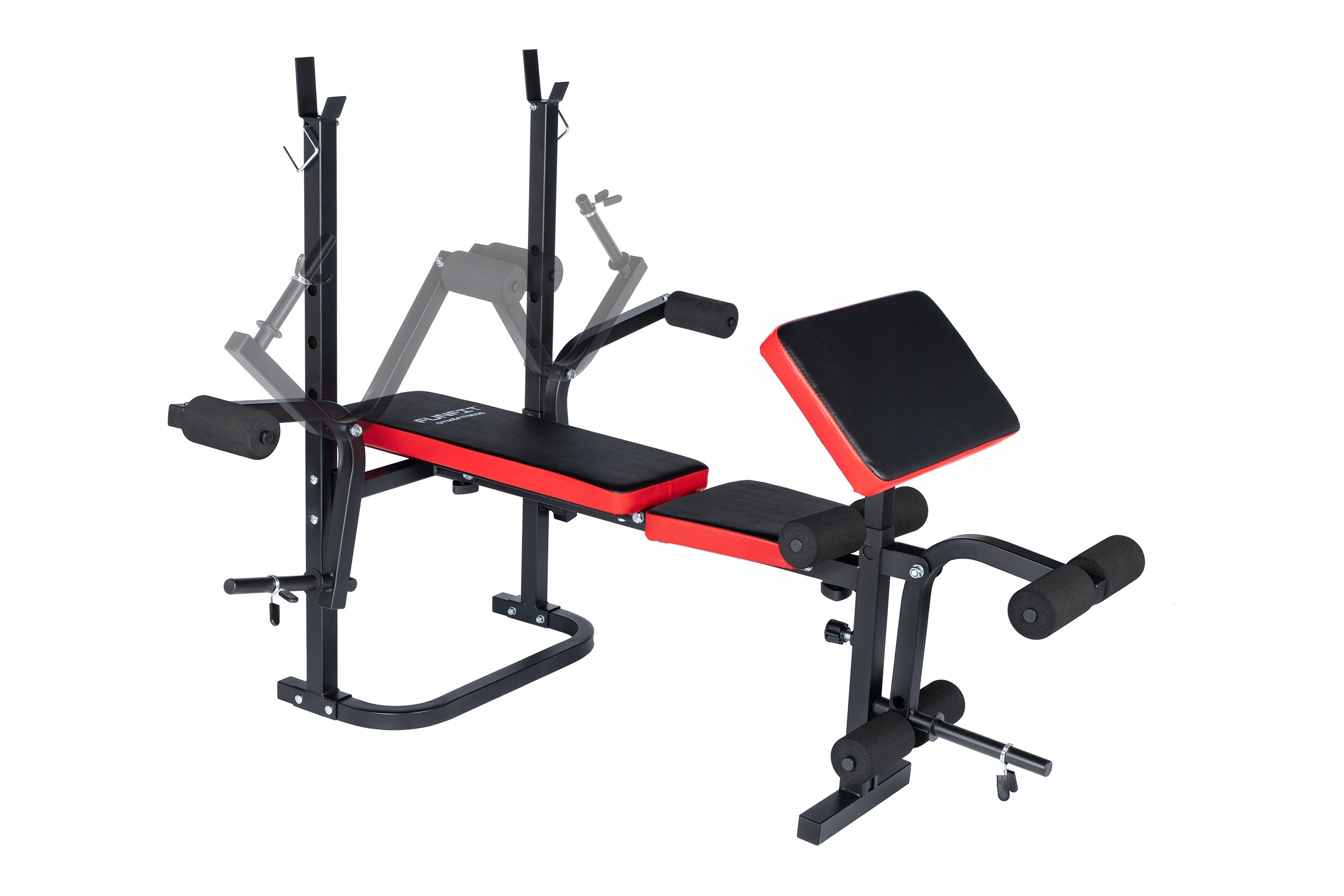 Exercise bench adjustable barbell racks with prayer book FUNFIT Model 4807