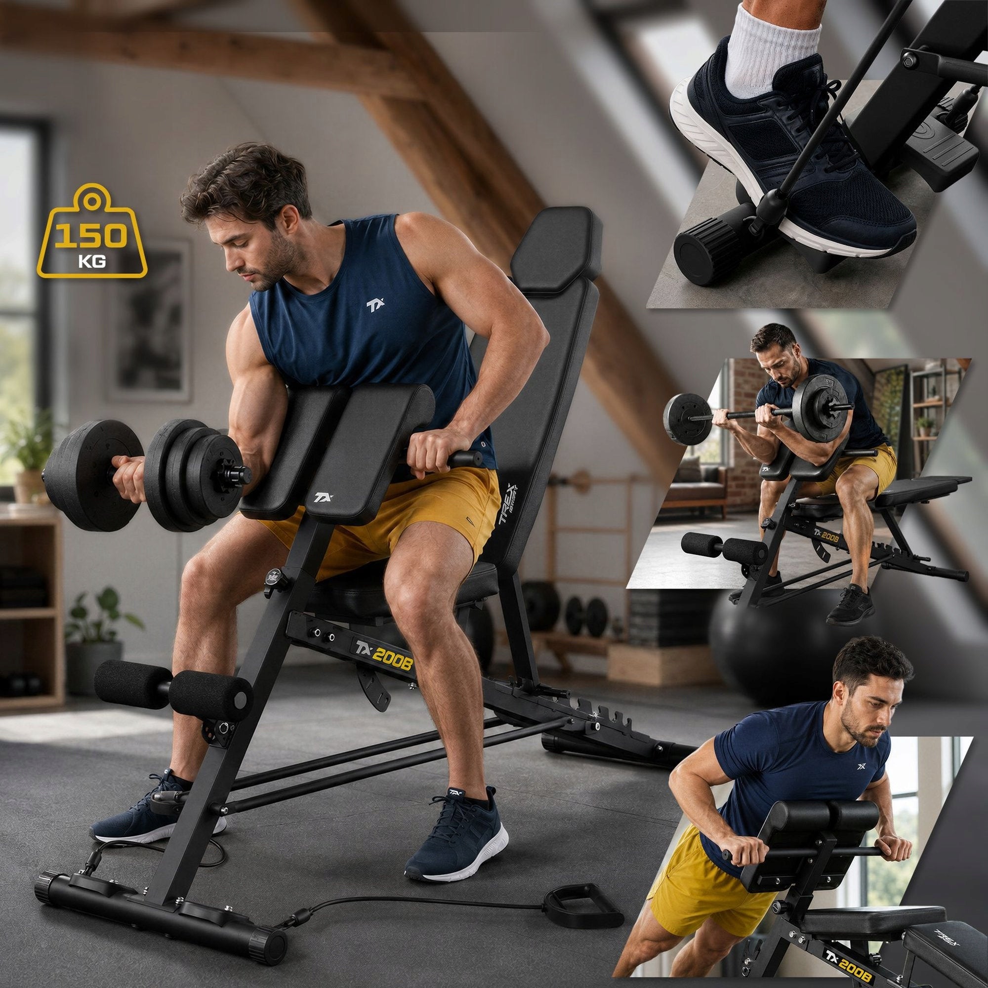 Exercise bench adjustable prayer book Trex Sport Brand Trex Sport