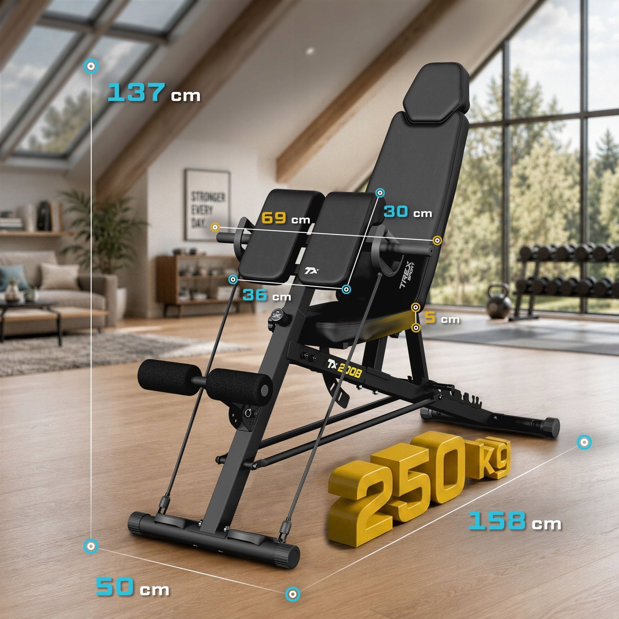 Exercise bench adjustable prayer book Trex Sport Packaging status original