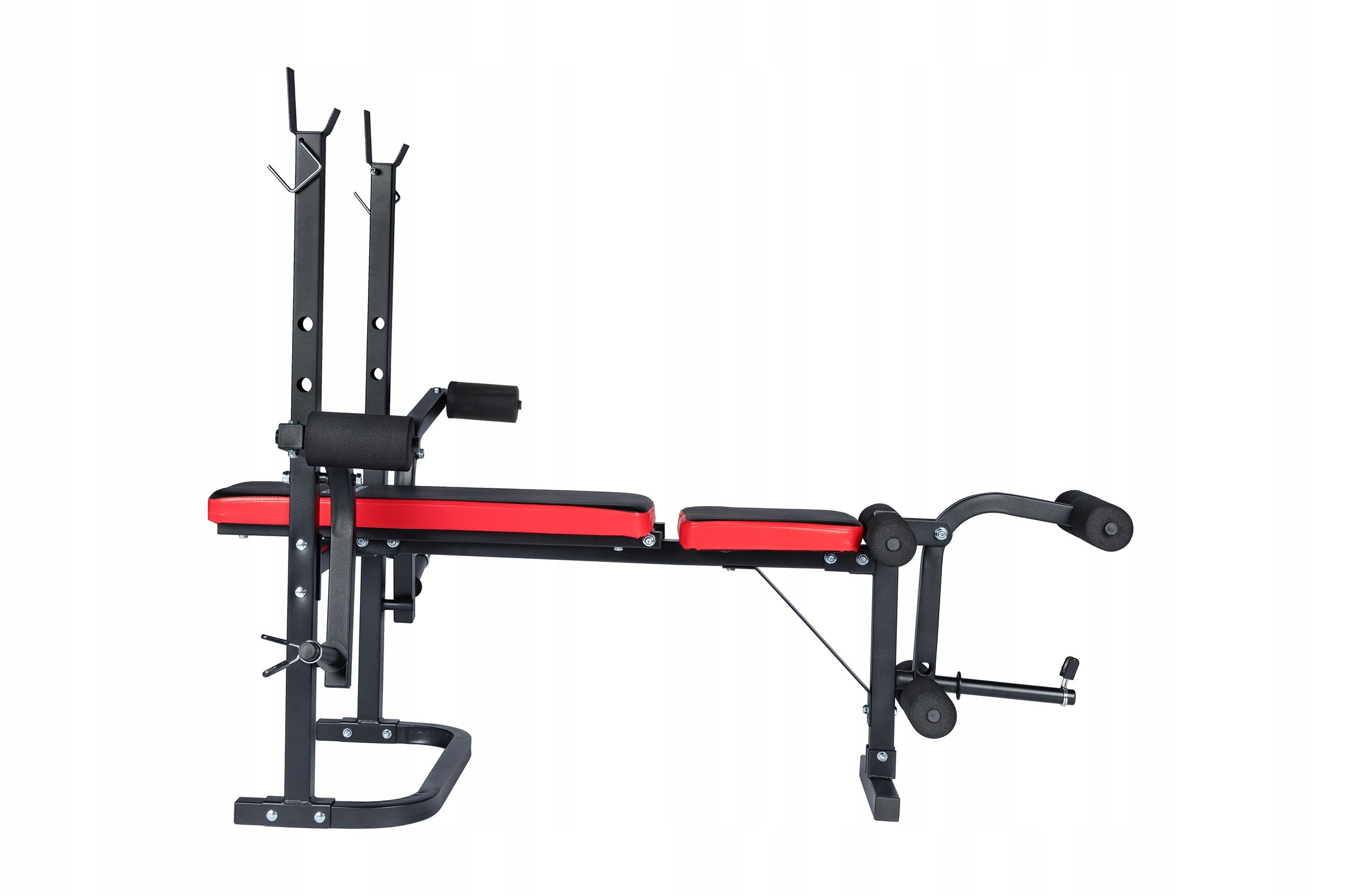 Exercise bench adjustable with barbell racks strength training FUNFIT Maximum user weight 120 kg