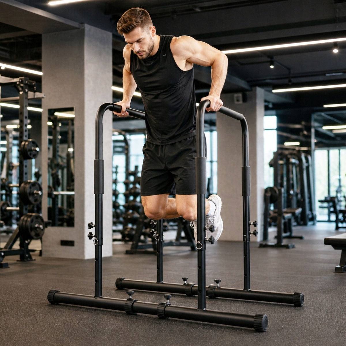 Exercise handrails 500kg dips multifunctional with non-slip adjustment Model 24071