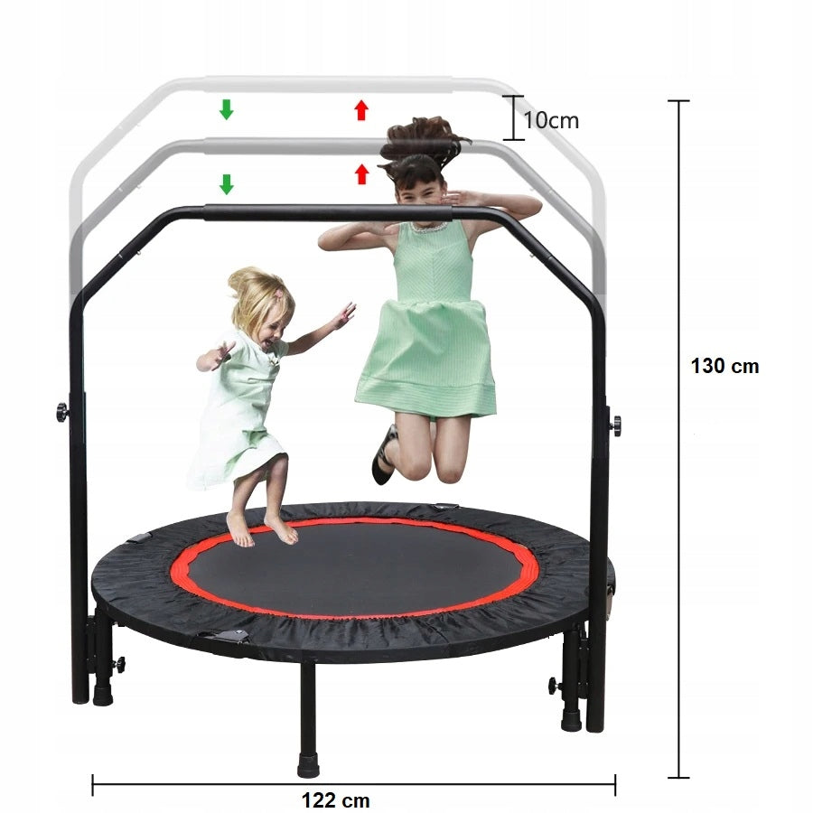 Exercise trampoline for children and adults, WITH HANDRAIL, DIAMETER 120 cm Manufacturer code TRAMPOLINA Z PORĘCZĄ 120 cm