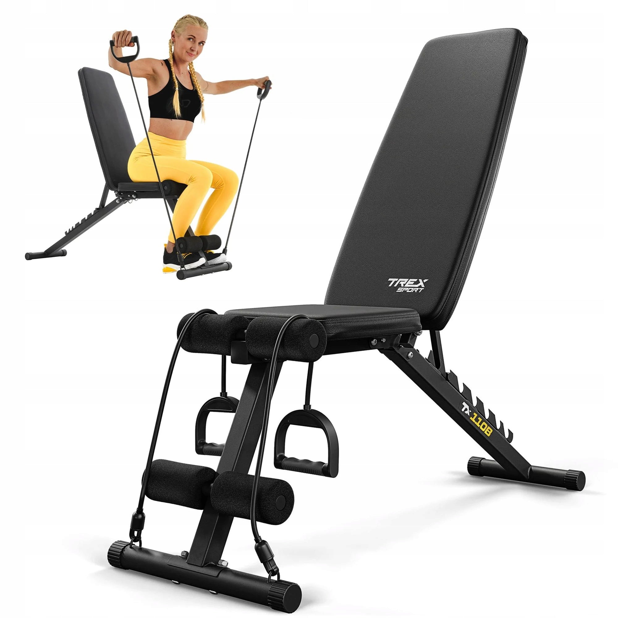 Exercise weight bench adjustable folding bench Trex Sport