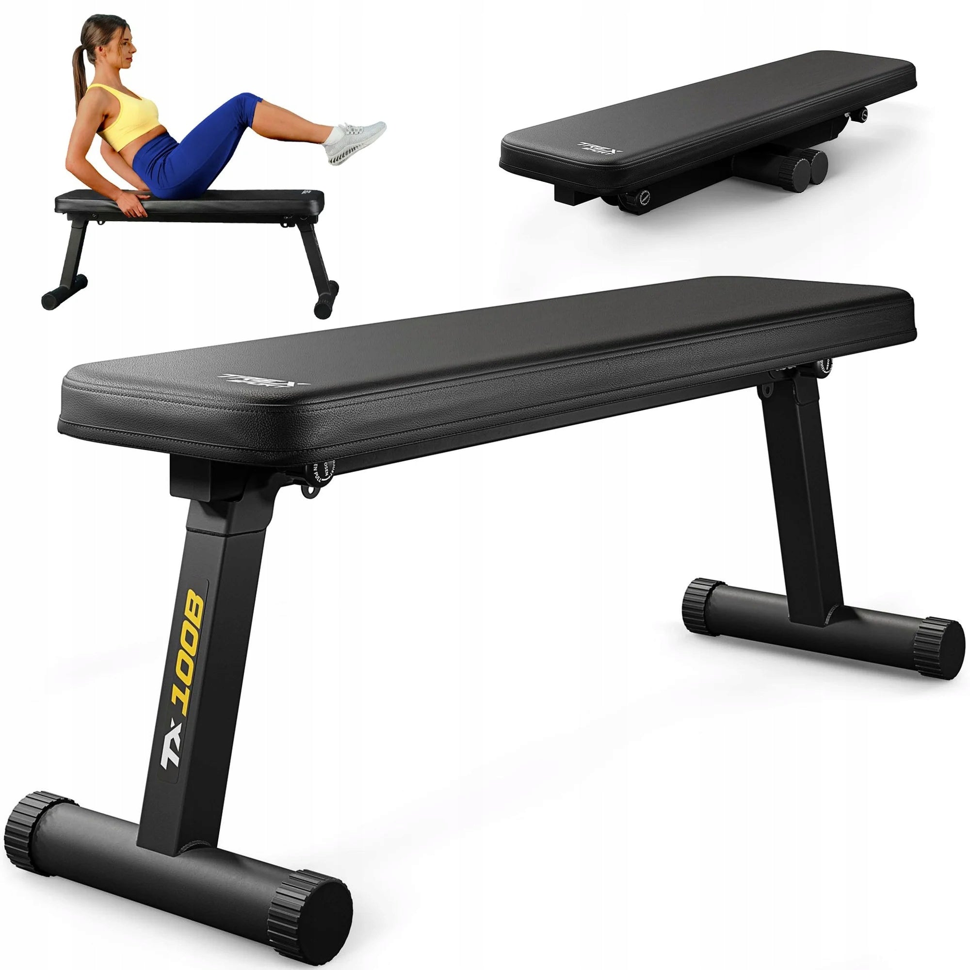 Exercise weight bench straight folding bench Trex Sport