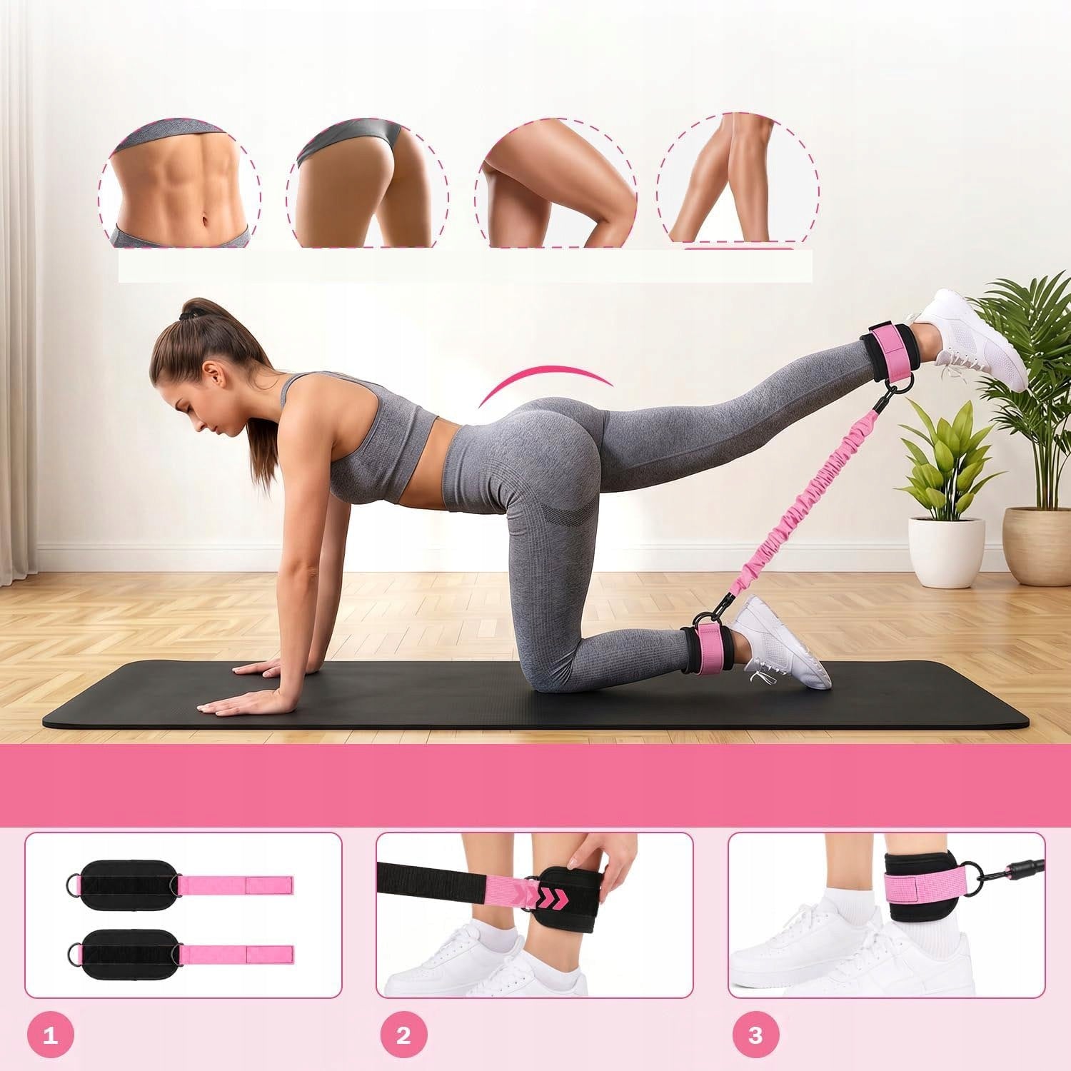 Expander Abdominal Exercise Rubber Stretch Resistance Tape Training 30 lbs Packaging status original