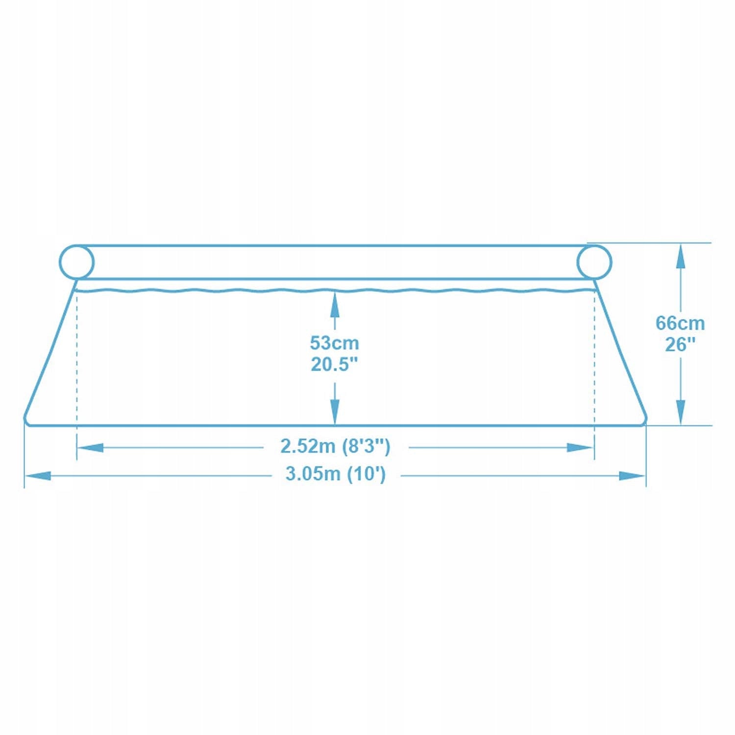 Expansion pool 305 x 66 cm blue Bestway Height 66 cm
