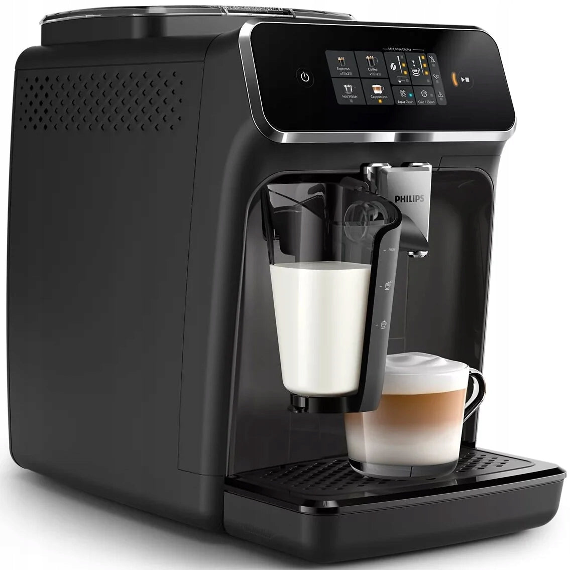Express PHILIPS LatteGo EP2334/10 Dominant color black