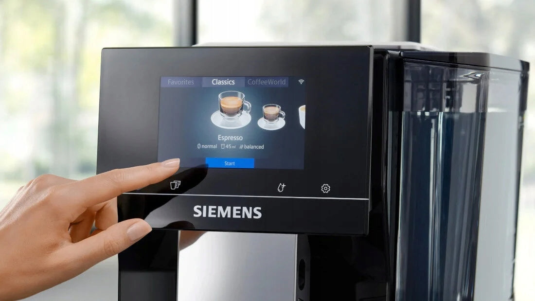 Express SIEMENS EQ700 TQ713R03 Light steel (Cold Brew) Dominant color silver/gray