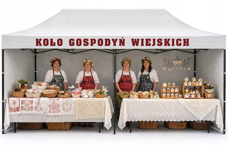 Express Tent with Trade Fair LOGO 3x6 Pavilion with PRINT INSCRIPTION PRINT Manufacturer Rot Service