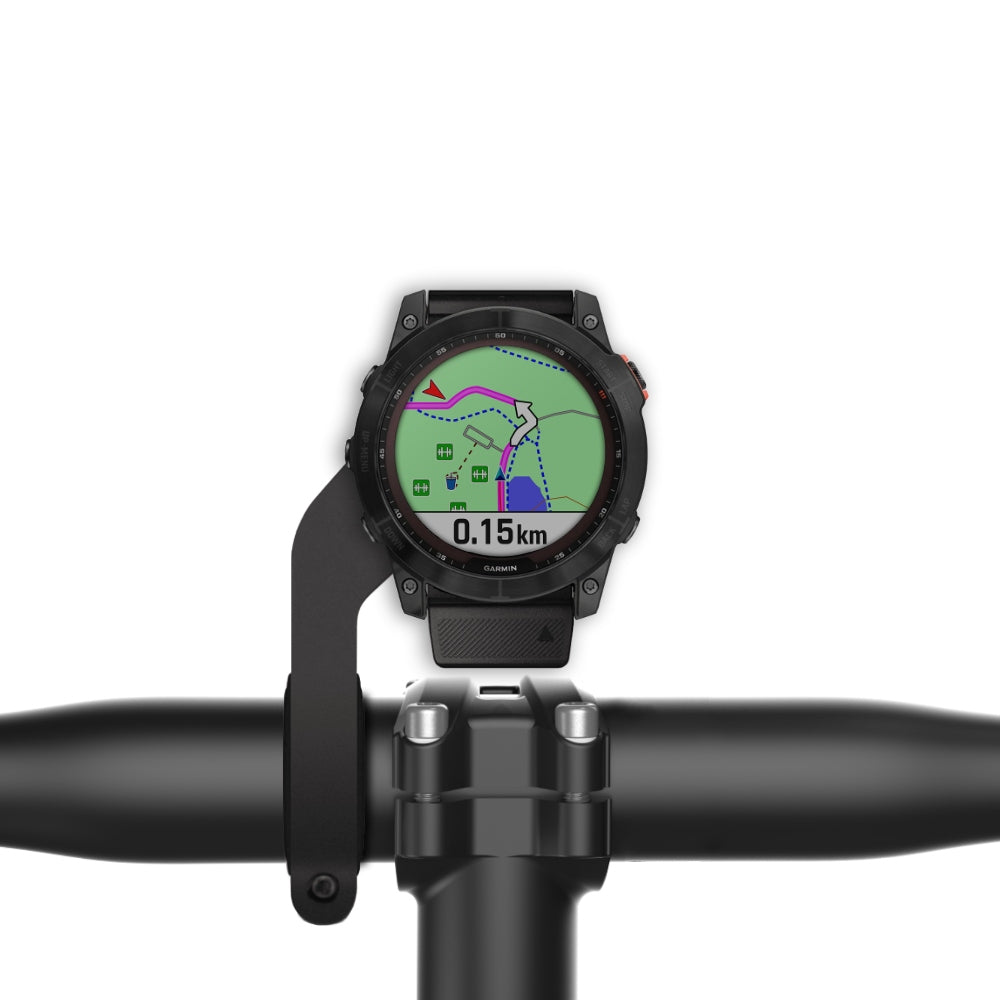 Extended bicycle holder for GARMIN Fenix 8 - 51mm 6X 7X Tactix Delta Brand TRIMARK