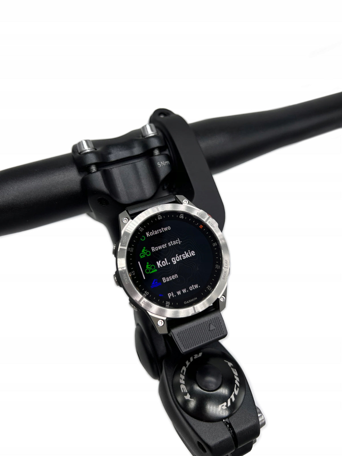 Extended bicycle holder for GARMIN Fenix 8 - 51mm 6X 7X Tactix Delta Model Out Front Fenix Mount 51mm