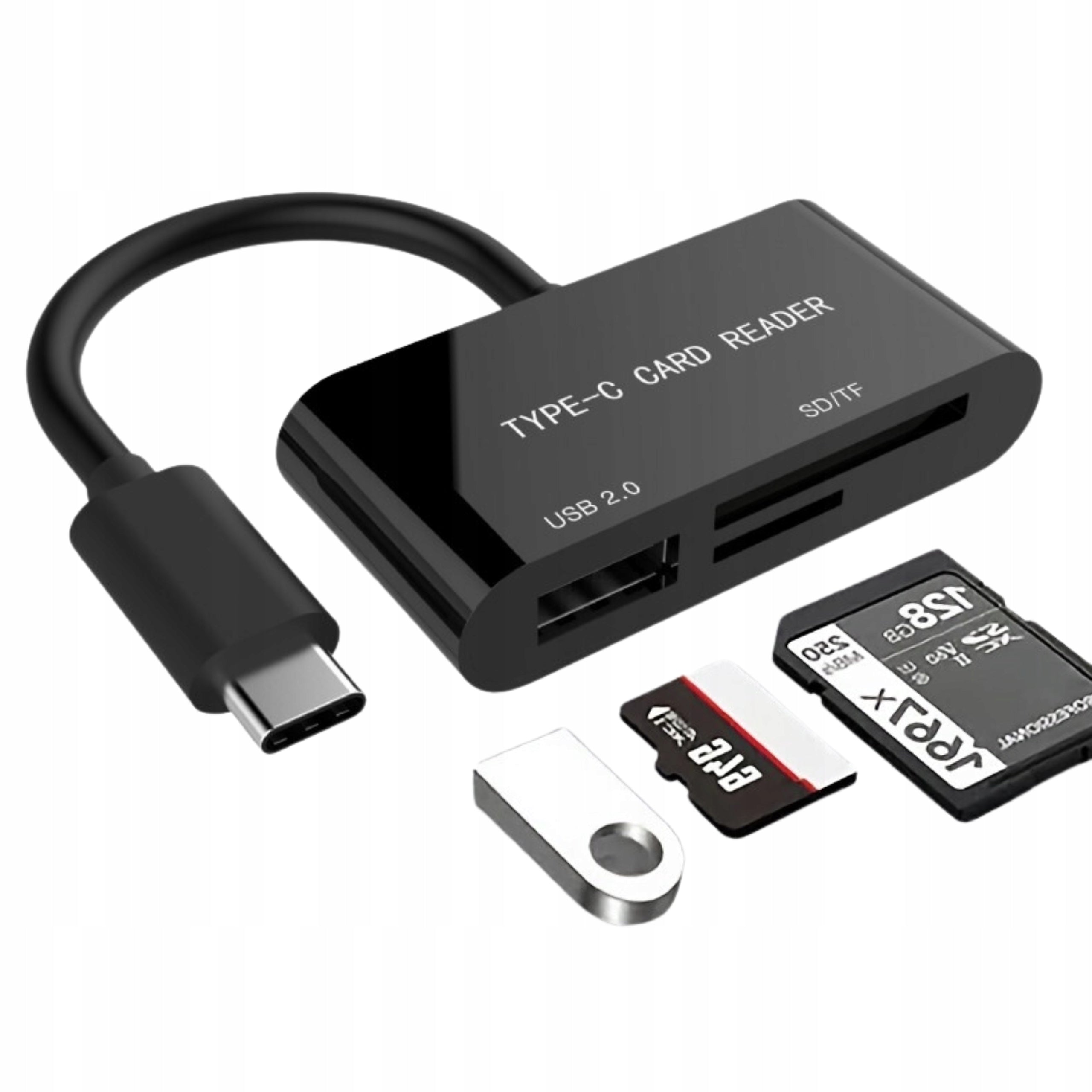 External MicroSD TF flash USB SD to USB-C memory card reader