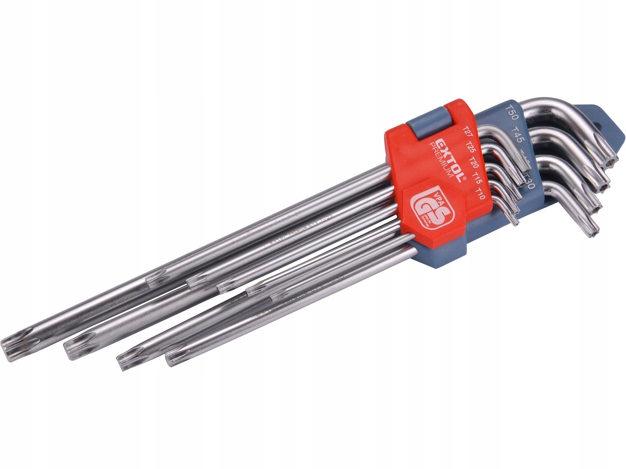 Extol Premium TORX Extended Shank Wrenches, Set of 9 T10-50
