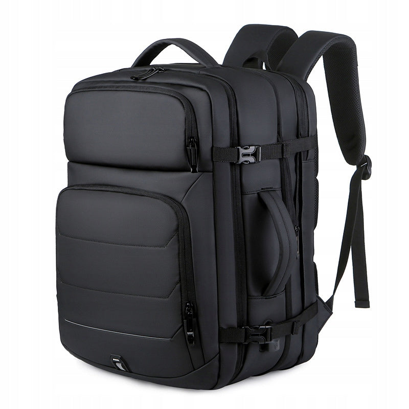 Extra Large Business Travel Backpack For Laptop Black Waterproof