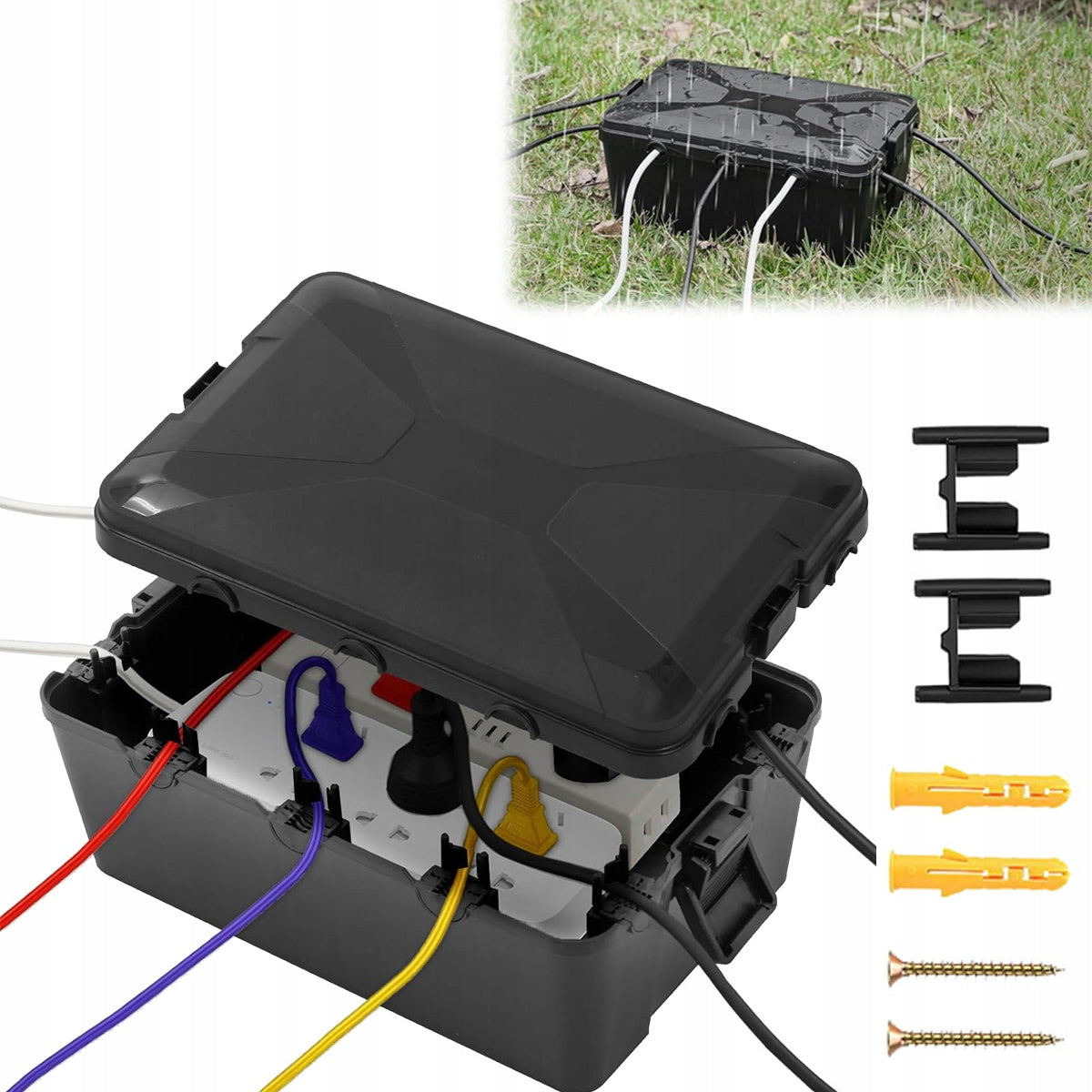 Extra large cable box (32 x 21,2 x 13,2 cm), IP54 waterproof