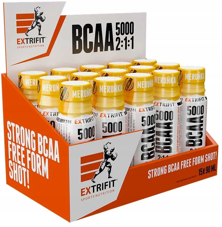 Extrifit BCAA 5000 2:1:1 Shot 15 x 90 ml - meruňka