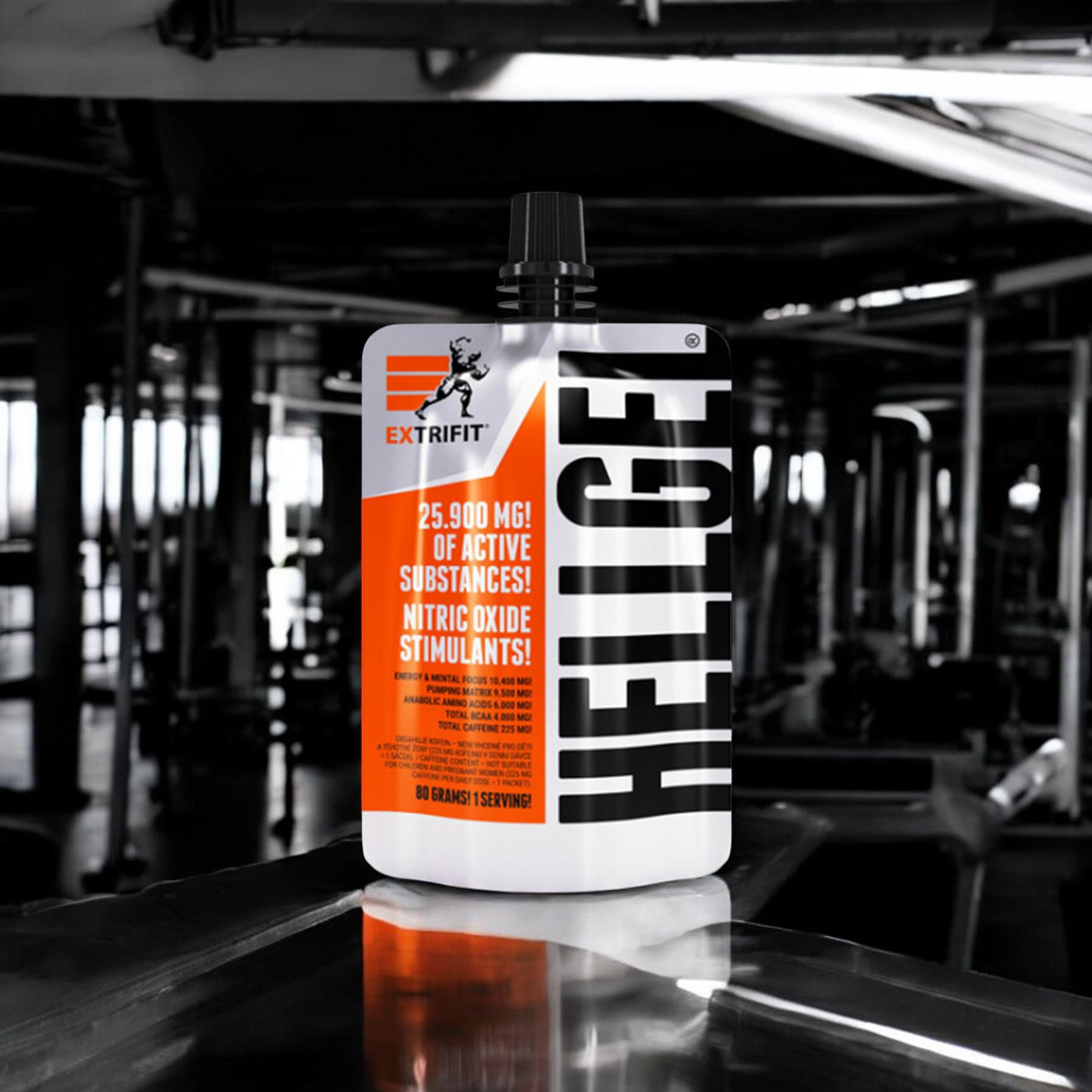 Extrifit HELL GEL 80g Pre-workout gel creatine BCAA glutamine pump Expiration date at least six months from the date of purchase