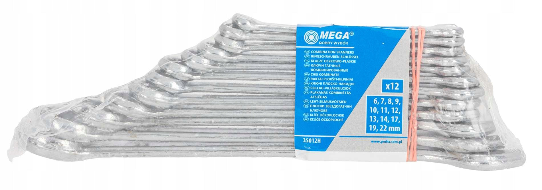 Eye-flat wrenches 12 el 6-22mm Mega 35012H Brand MEGA