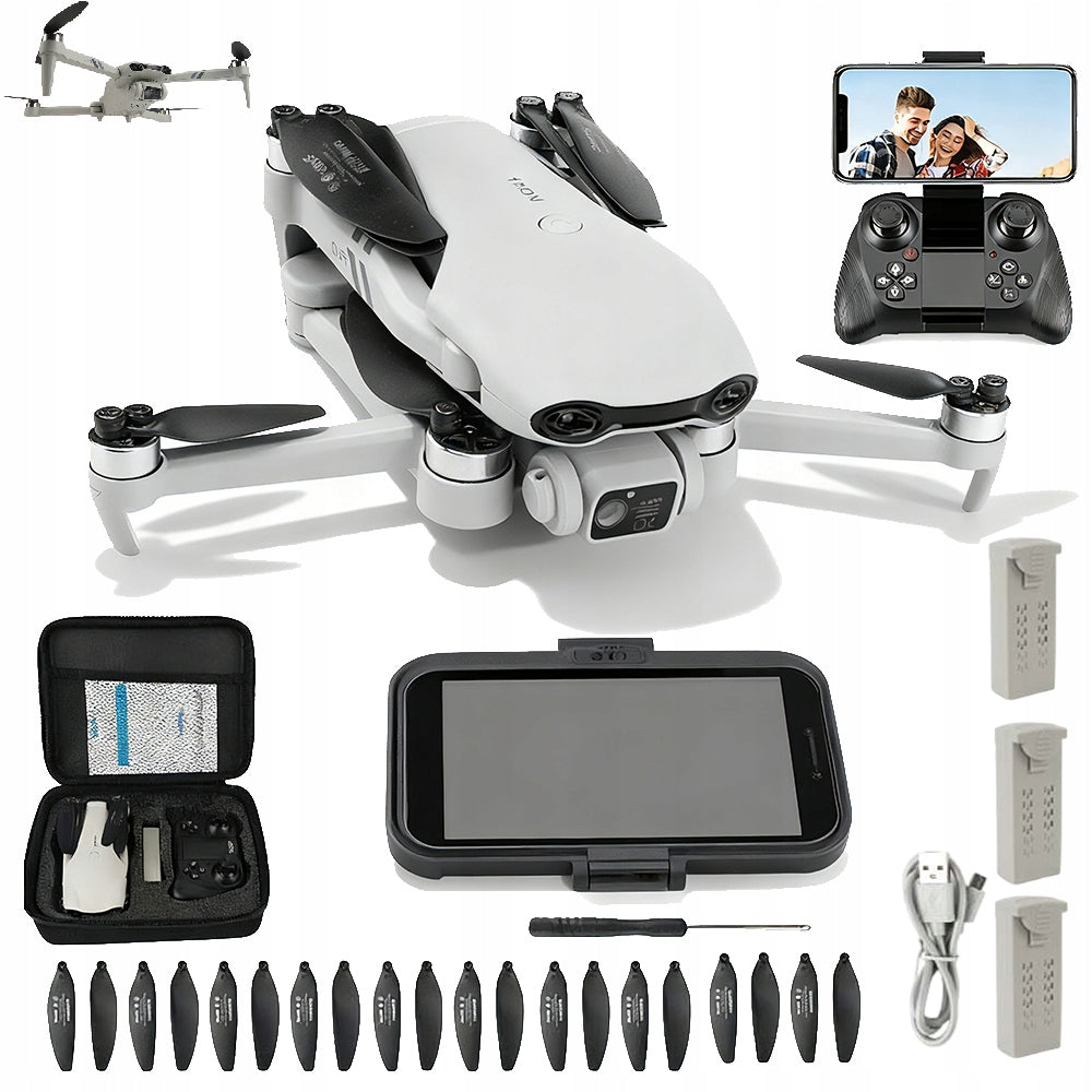 F10 WIFI HD FOLDABLE DRONE WITH ADJUSTABLE CAMERA HEADLESS MODE ON GESTURES