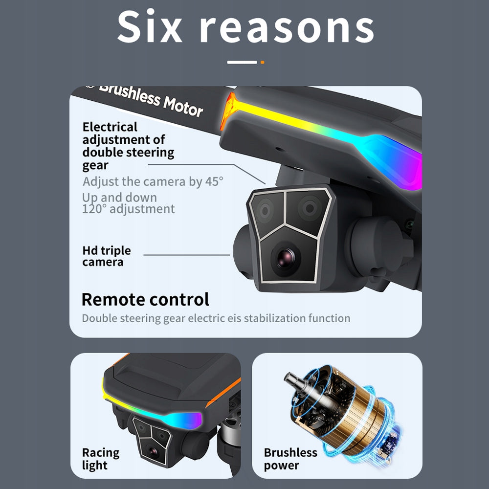 F168 Foldable Drone with Camera Brushless Motor Auto Hover RC Drone Packaging status original