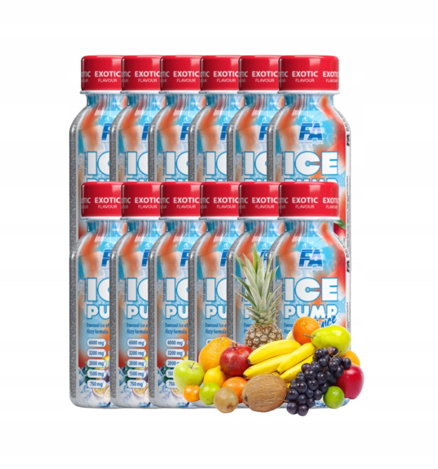 FA Ice Pump Juice Shot 12x 120ml Exotic Conditioner Before Workout Pump