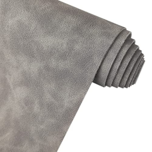 FABRIC ARTIFICIAL SUEDE DARK GRAY DIY HANDBAGS WALLETS 30X135 CM Brand no brand