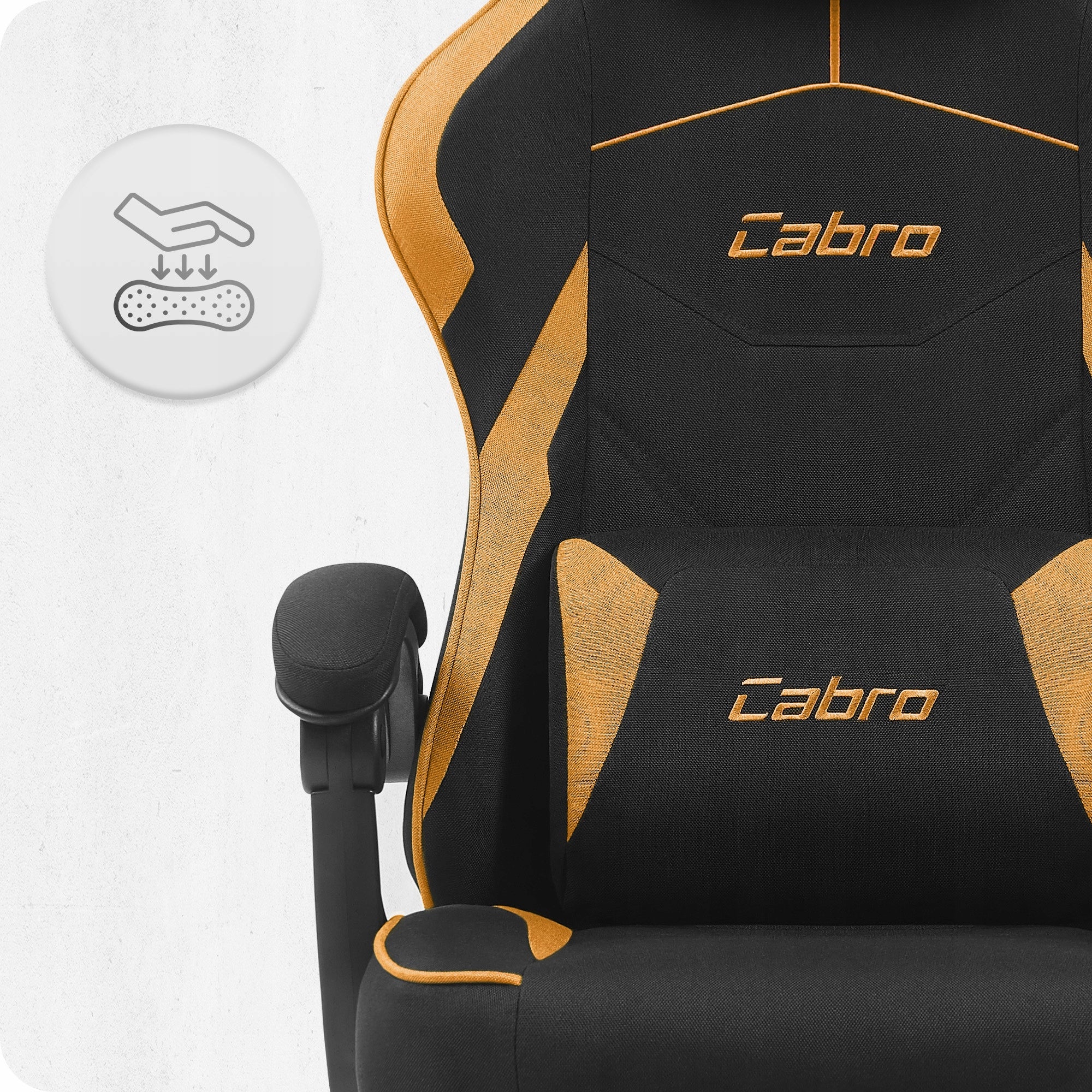 FABRIC GAMING CHAIR CABRO C502 ORANGE-BLACK FABRIC Furniture width 60 cm