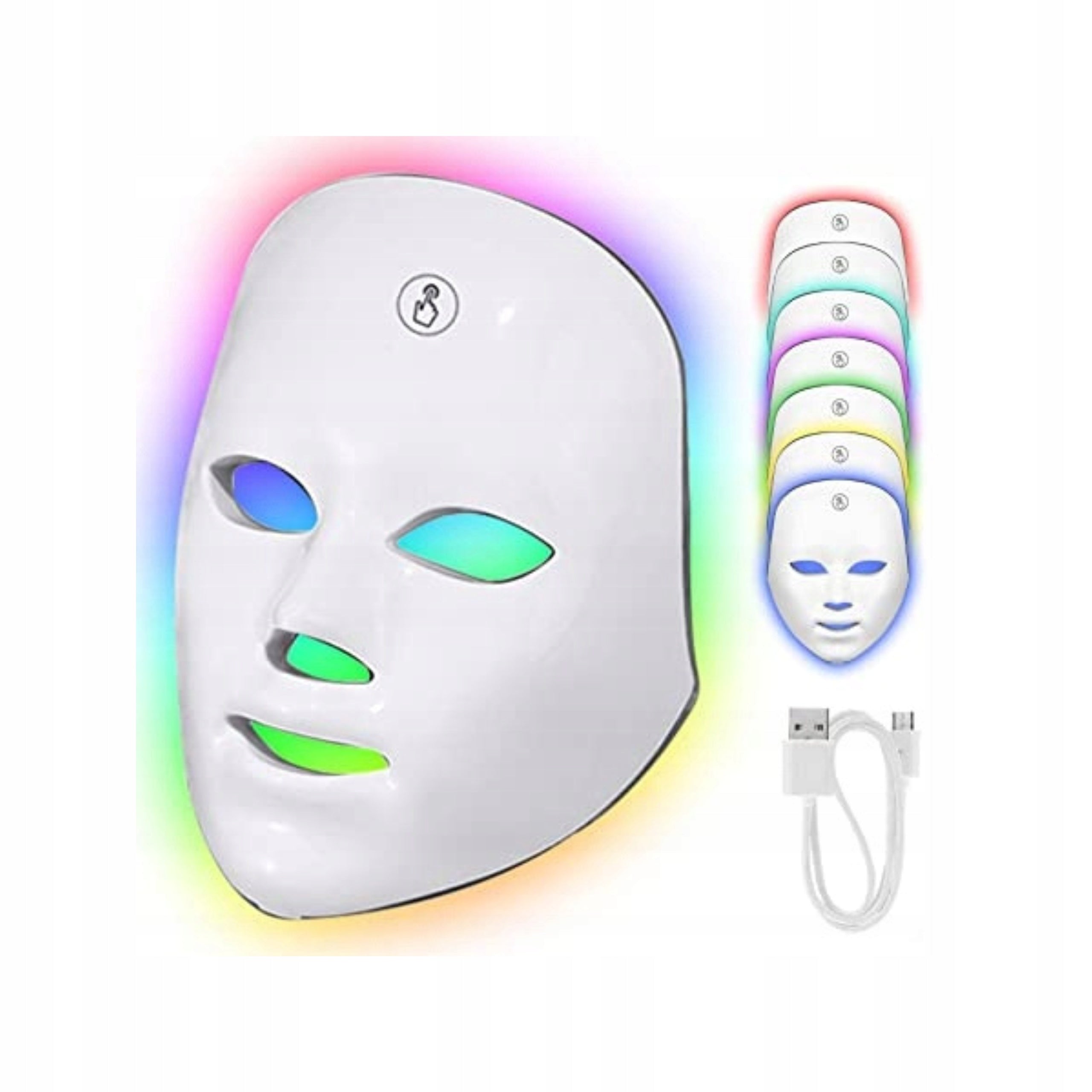 FACE MASK LED 7in1 PHOTON THERAPY ANTI AGE LIGHT TREATMENT GIFT