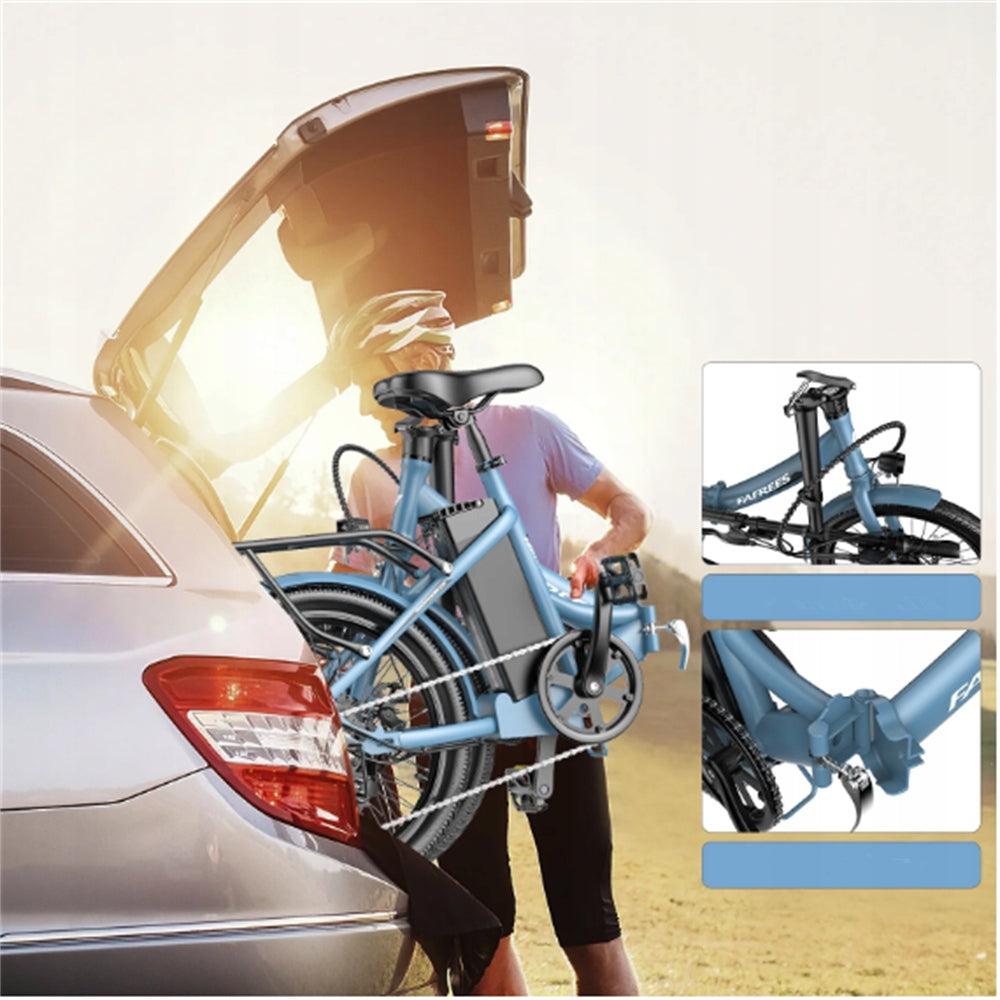 FAFREES F20 Lightweight folding electric bike 25 km/h 18Ah 90km for pl Maximum rated power electric bike (under 250W)