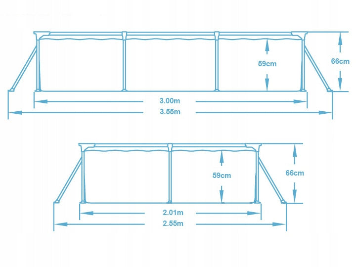 FAMILY GARDEN FRAME POOL FOR GARDEN 300x201x66cm BESTWAY Series Steel Pro
