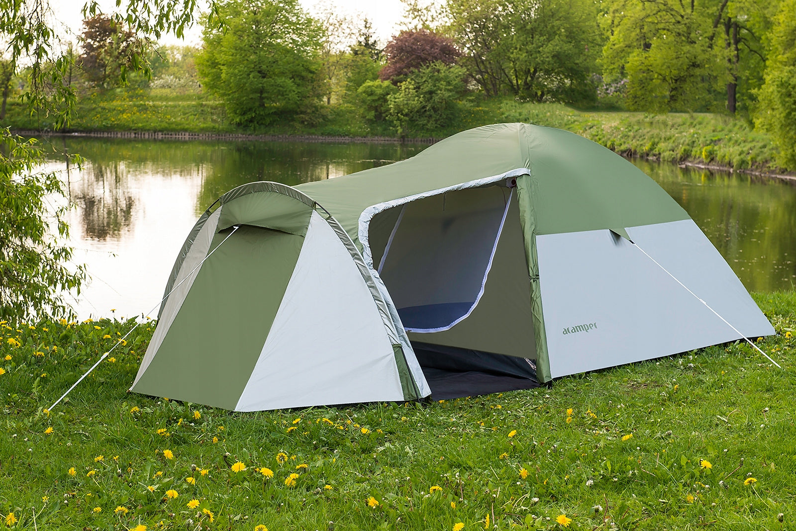 FAMILY HIKING TENT MONSUN 4 PRO ACAMPER 3500mm + FREEBIE Kind travel