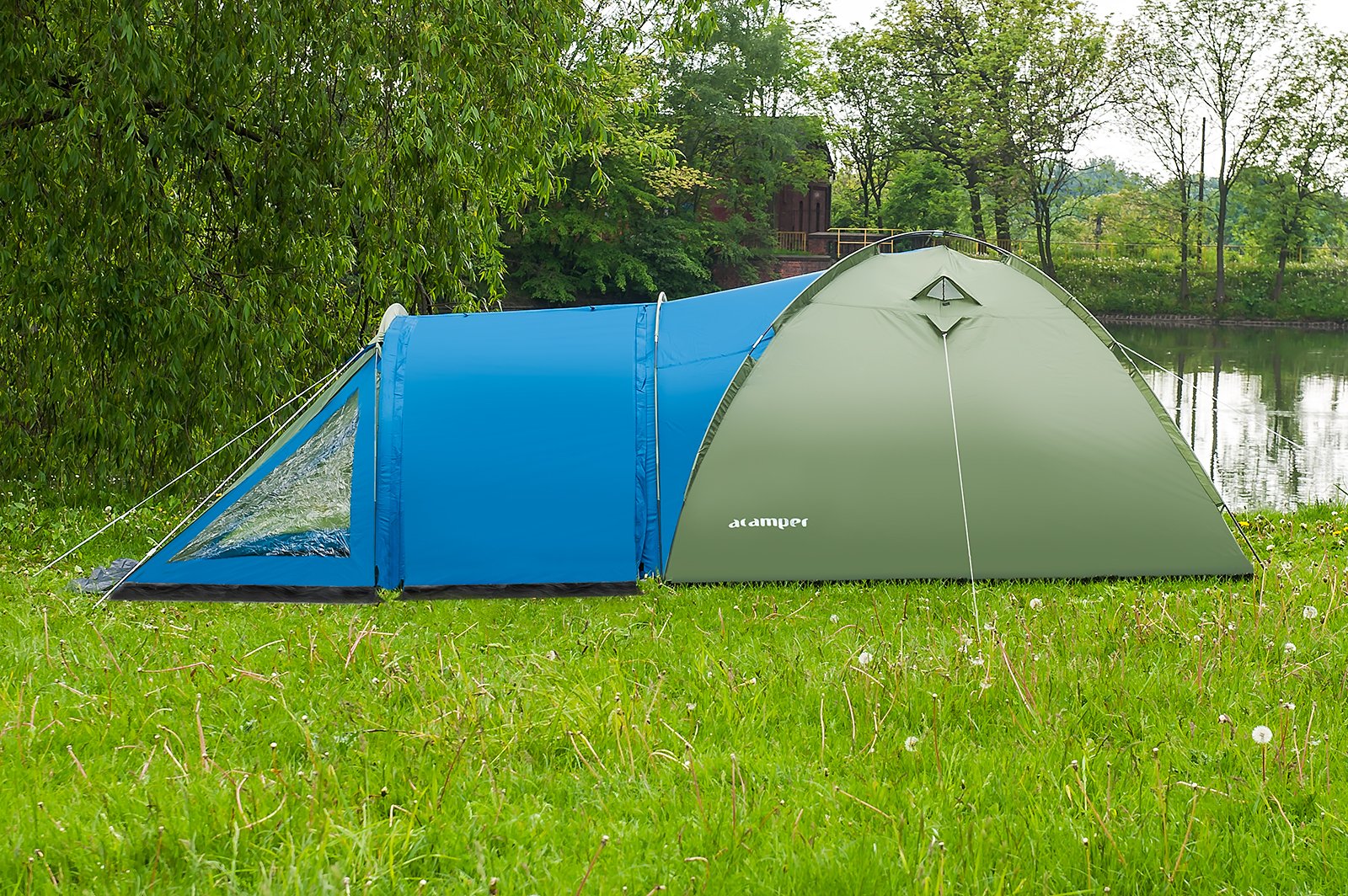 FAMILY HIKING TENT SOLITER 4 PRO ACAMPER 3500mm CAMPING GLAMPING Model Soliter 4 PRO