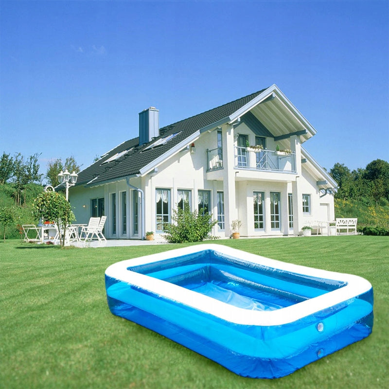 FAMILY HUGE INFLATABLE GARDEN POOL FOR CHILDREN 200x150 CM Height 40.3 cm