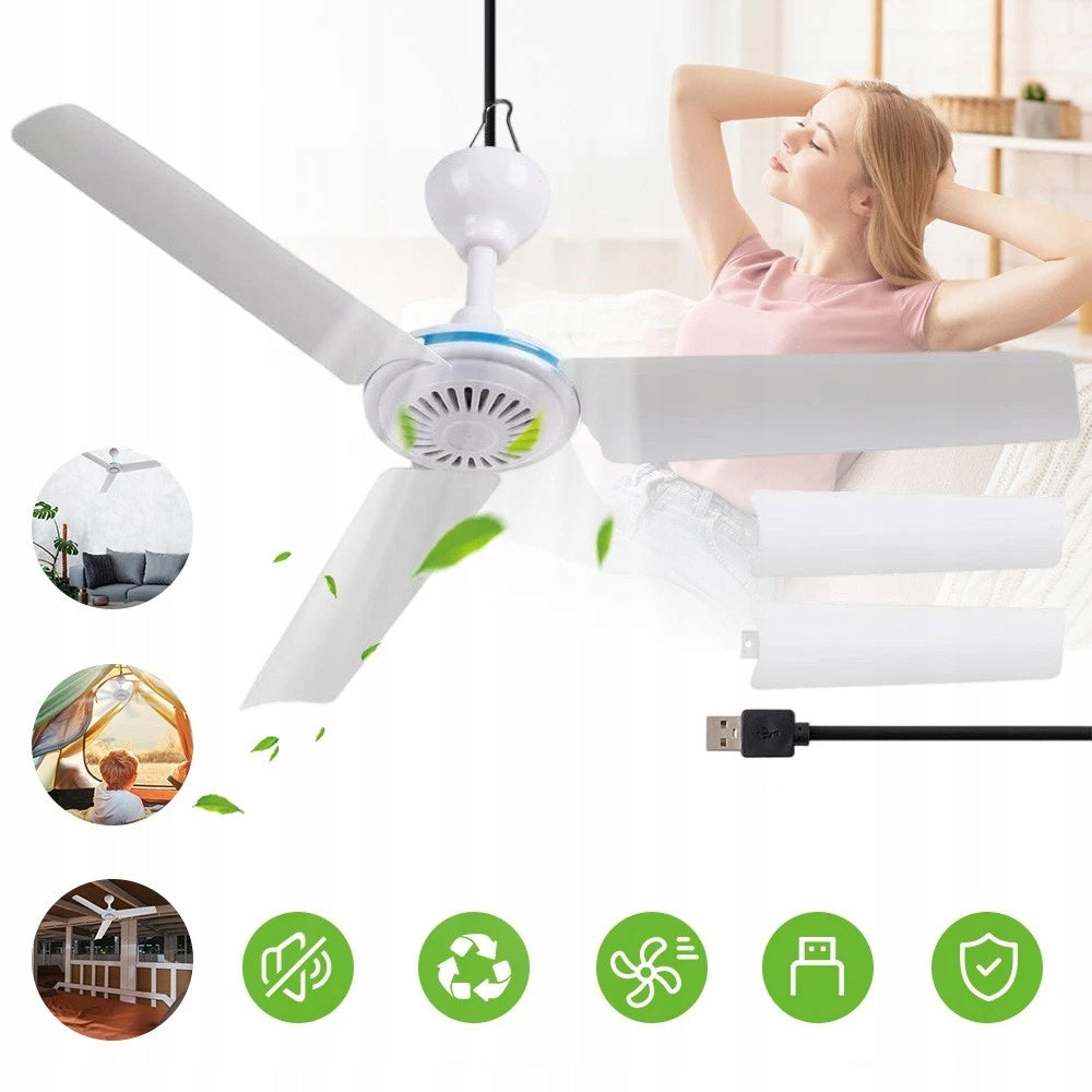 FAN CEILING FAN USB CHARGING FOR BEDROOM LIVING ROOM CAMPING PONY