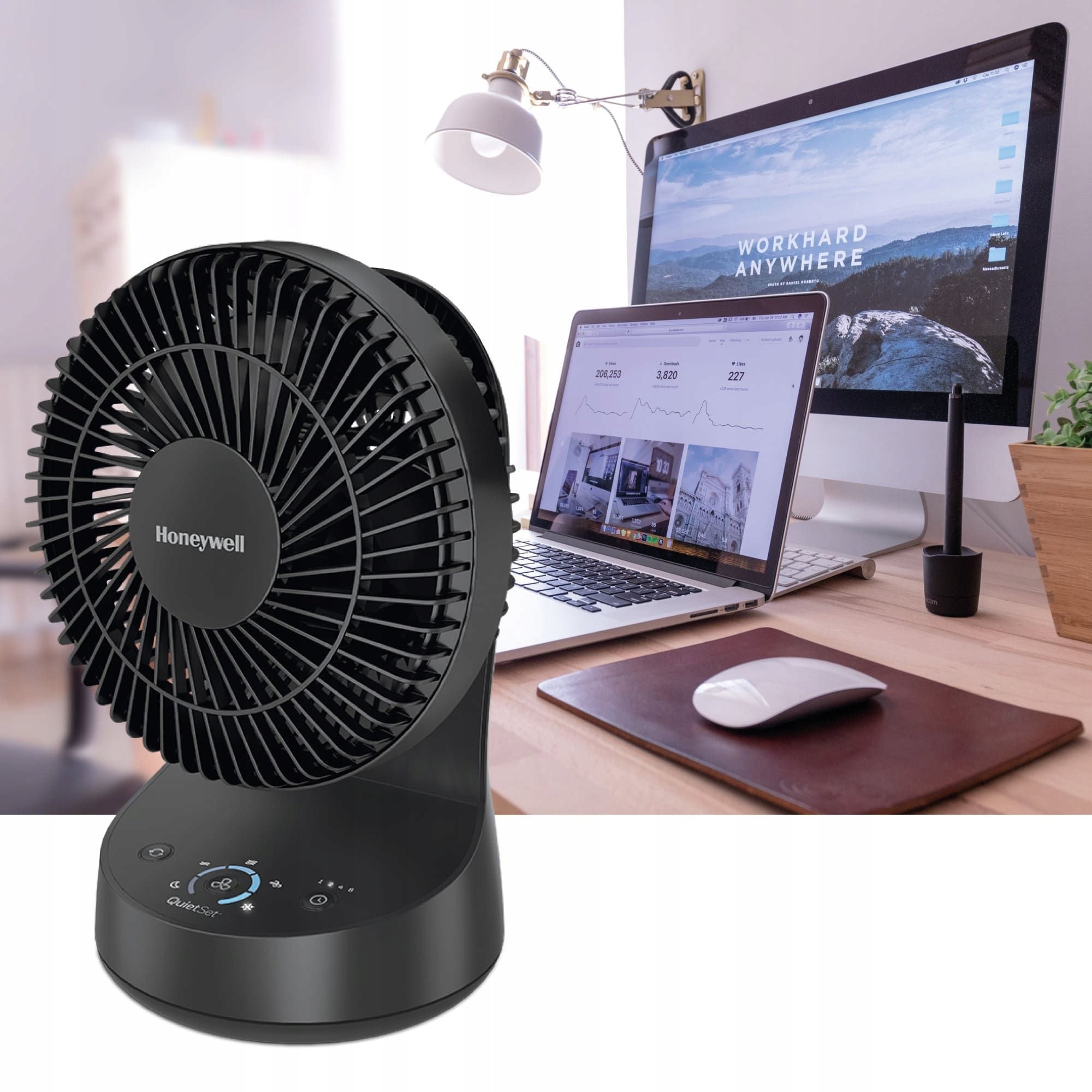 FAN DESK FAN HONEYWELL HTF337 5MODES QUIET OPERATION TIMER Dominant color black