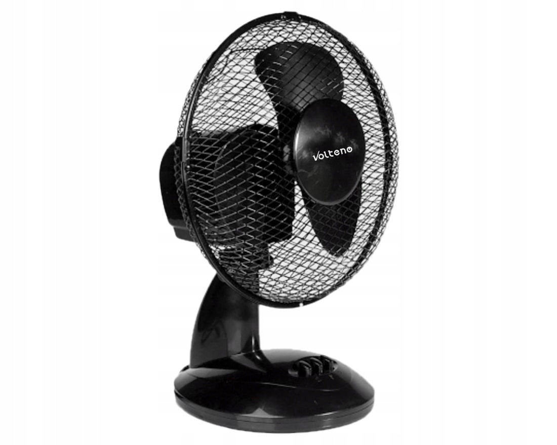 FAN DESK FAN STANDING SMALL STRONG BLACK OSCILLATION 20W Brand Volteno