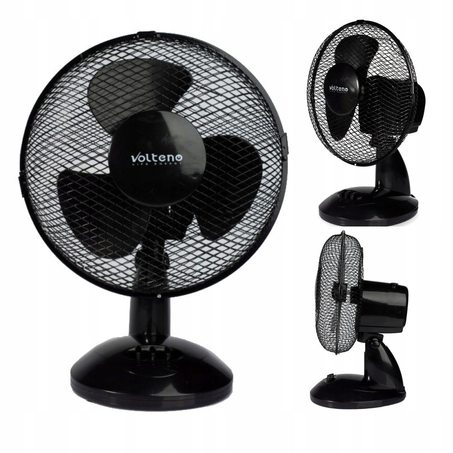 FAN DESK FAN STANDING SMALL STRONG BLACK OSCILLATION 20W