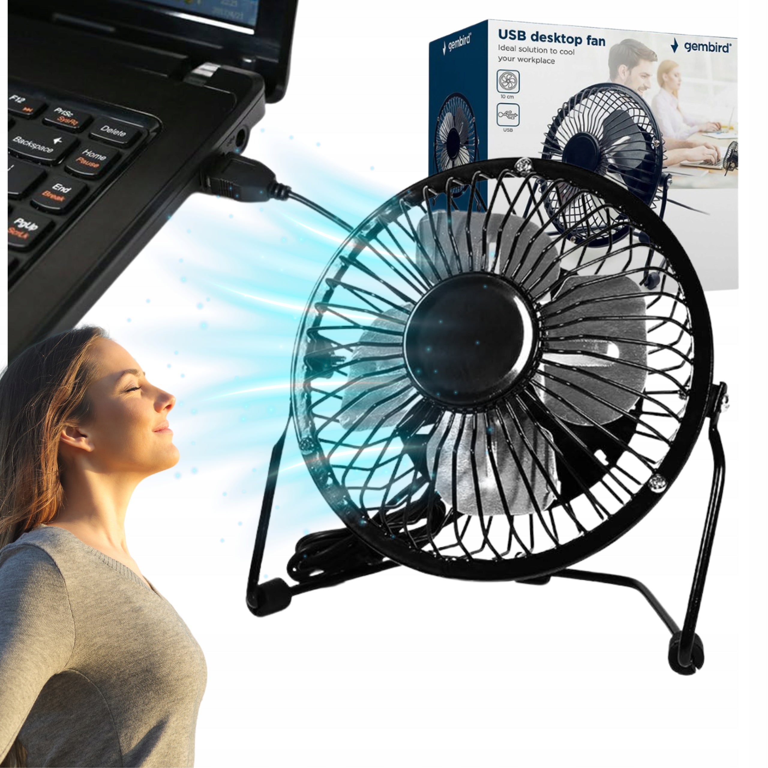 FAN METAL FAN USB PC DESK TABLE FAN