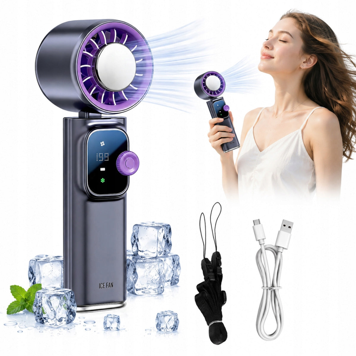 FAN MINI WINDMILL FAN PORTABLE MOBILE POCKET HANDHELD USB